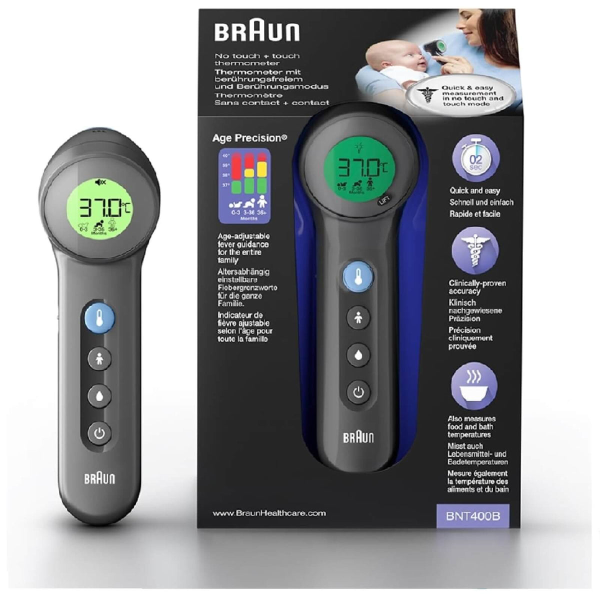 Braun BNT400B Termometru Non Contact Digital