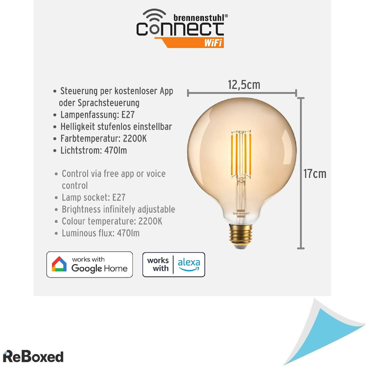 Brennenstuhl Connect Bec LED WiFi E27 470lm