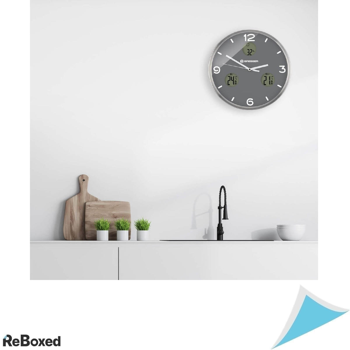 Bresser Ceas de Perete 30cm Gri