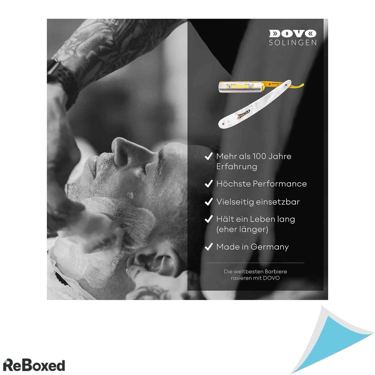 Brici Clasic de Buns DOVO Solingen No. 98 Imitatie Sidef Otel Carbon Aur 24K