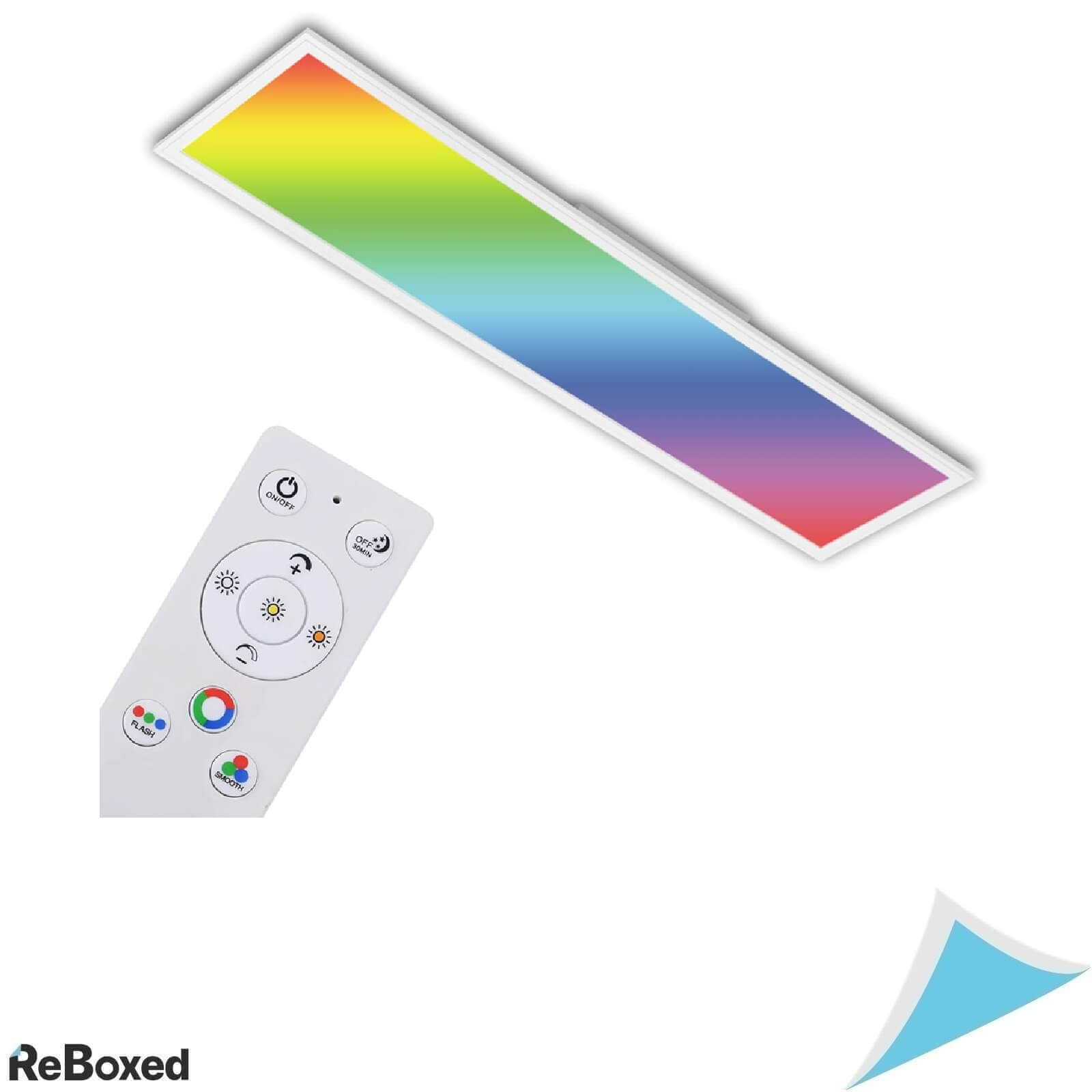 Brilioner Ultra Slim RGB CCT Panou LED Dreptunghiular 119.5 x 29.5 cm