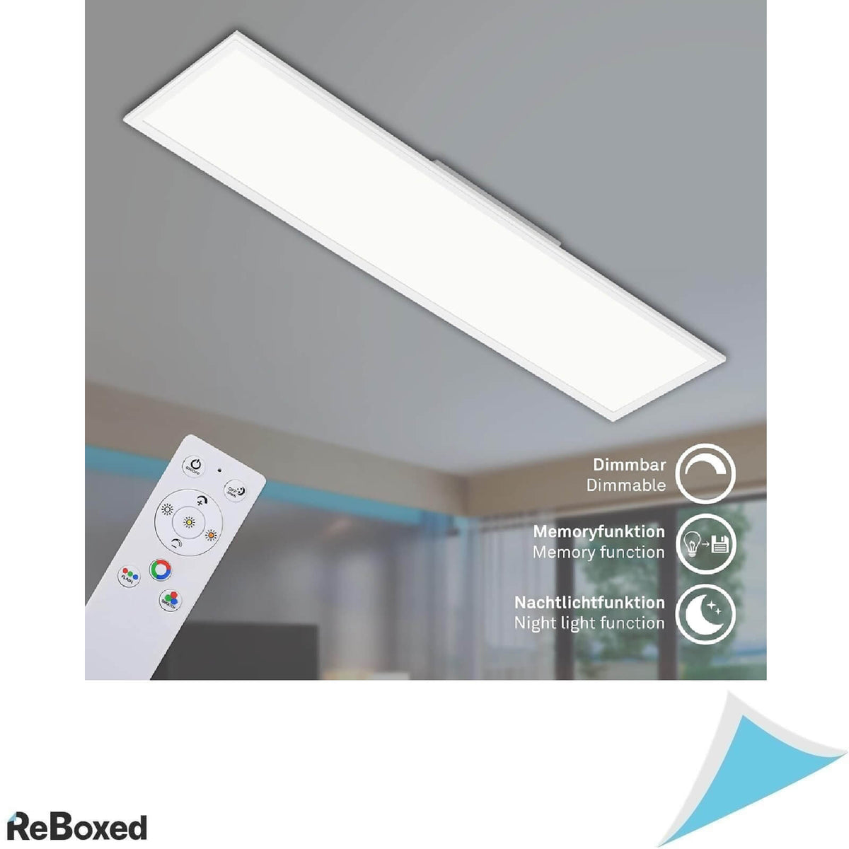 Brilioner Ultra Slim RGB CCT Panou LED Dreptunghiular 119.5 x 29.5 cm