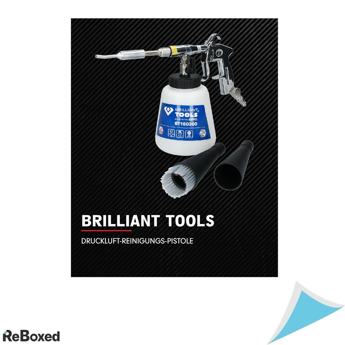 Brilliant Tools BT160300 – Pistol de curatare cu aer comprimat, cu regulator de presiune si robinet de oprire