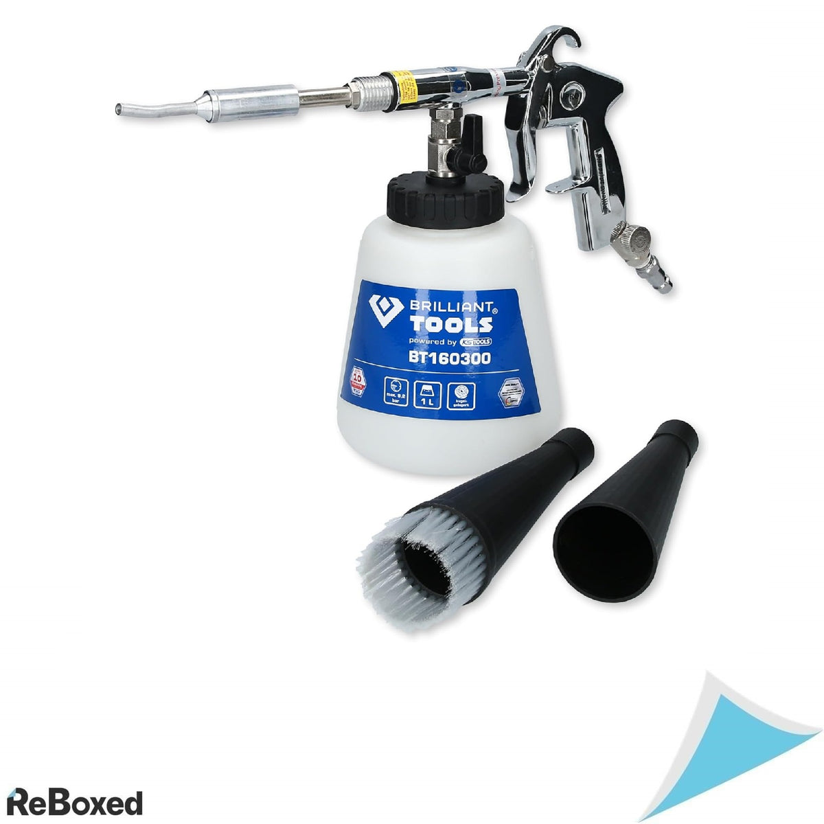 Brilliant Tools BT160300 – Pistol de curatare cu aer comprimat, cu regulator de presiune si robinet de oprire