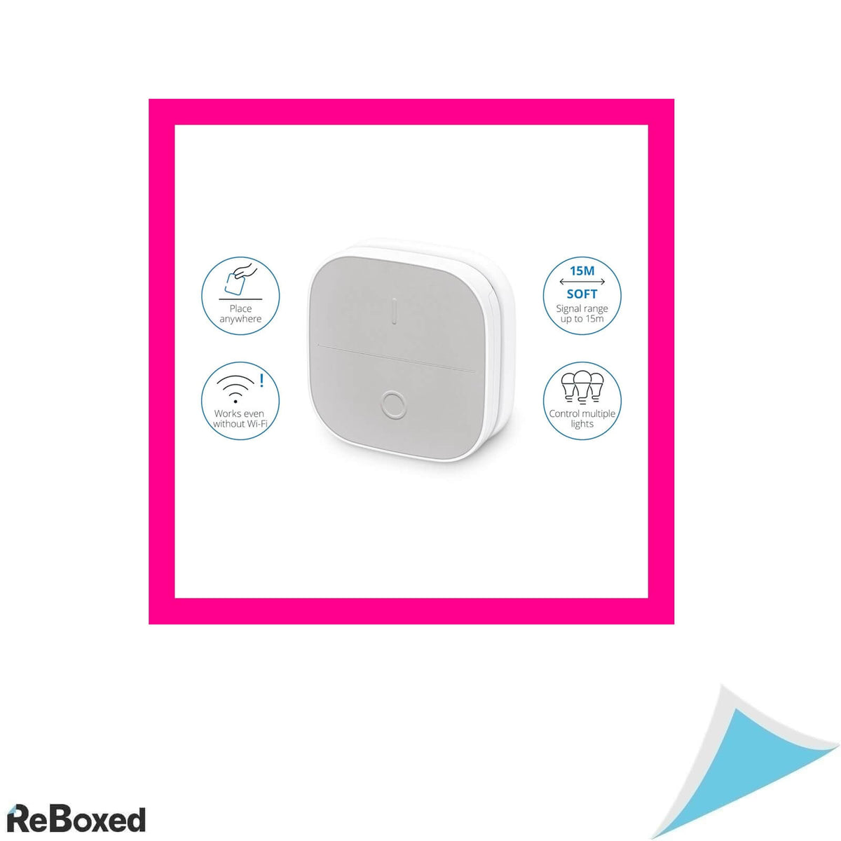 Buton Inteligent WiZ Smart Button pentru Iluminat WiFi, Control Lumini prin Aplicatie, Compatibil Alexa