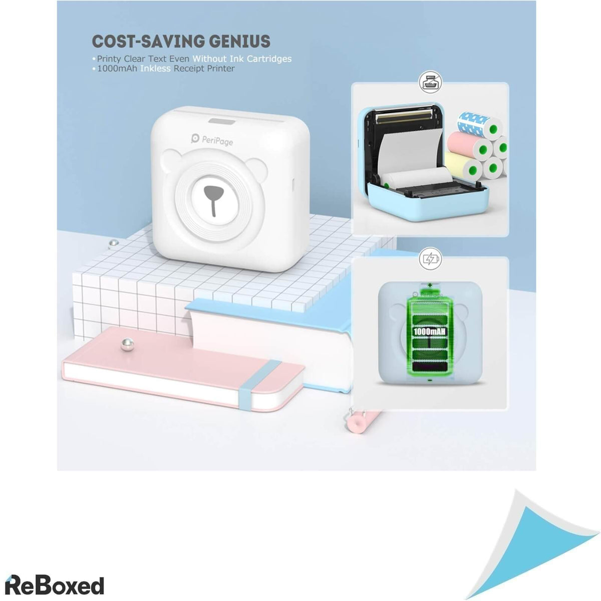 Buyounger Imprimanta de Etichete Mini Fara Fir