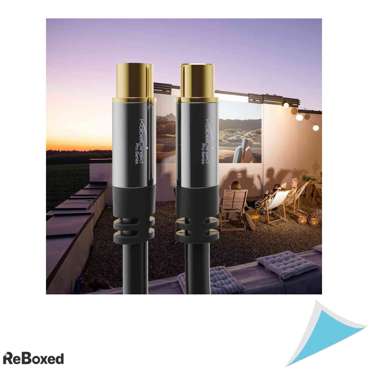 Cablul Antena TV Coaxial KabelDirekt, 3m, Ecranat, Tata-Mama, Negru