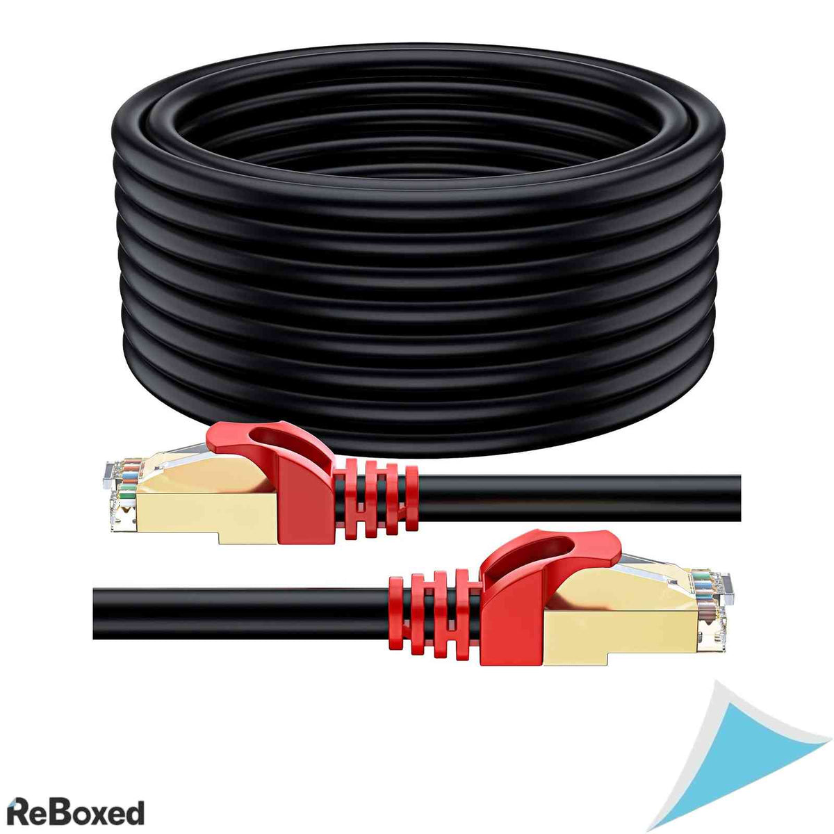 Cablu Retea Ethernet Cat7 Exterior MutecPower Direct Burial 30m RJ45 Negru
