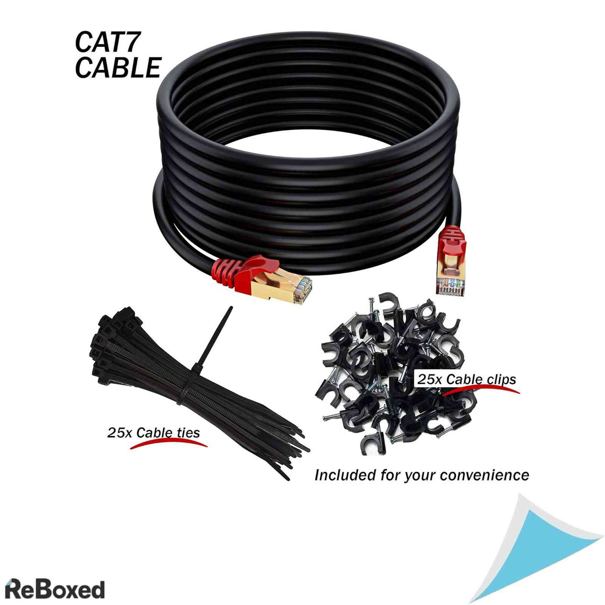 Cablu Retea Ethernet Cat7 Exterior MutecPower Direct Burial 75m RJ45 Negru