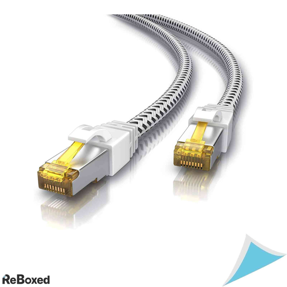 Cablu de retea Ethernet CSL Cat 7 Gigabit, 0.5m, ecranat S/FTP PiMF, conectori RJ45, 10 Gbps, Alb