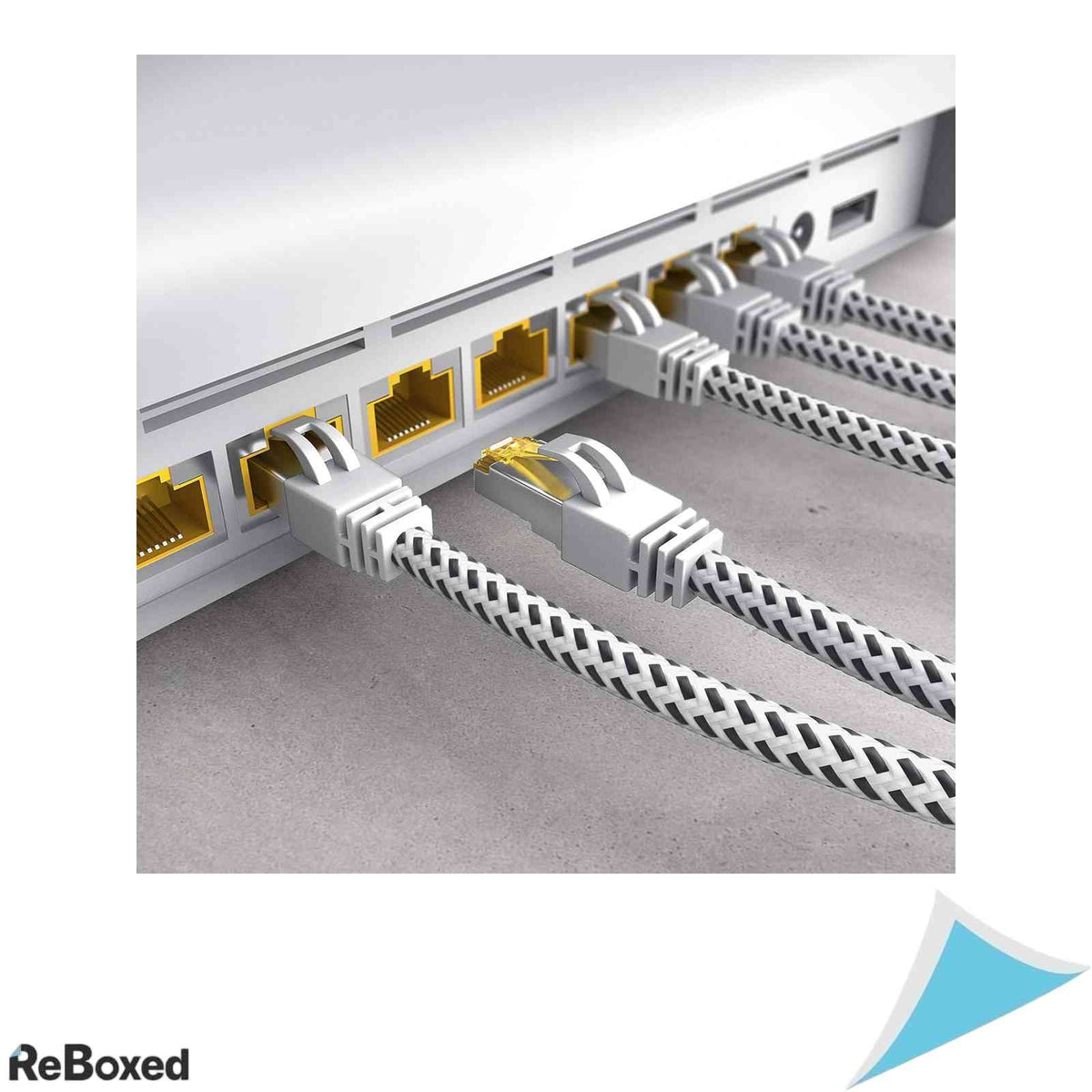 Cablu de retea Ethernet CSL Cat 7 Gigabit, 0.5m, ecranat S/FTP PiMF, conectori RJ45, 10 Gbps, Alb