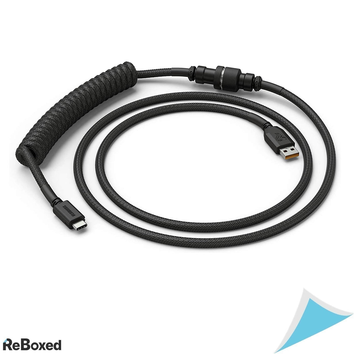 Glorious Cablu Spiralat USB2.0 la USB-C 1.8m Placat cu Aur