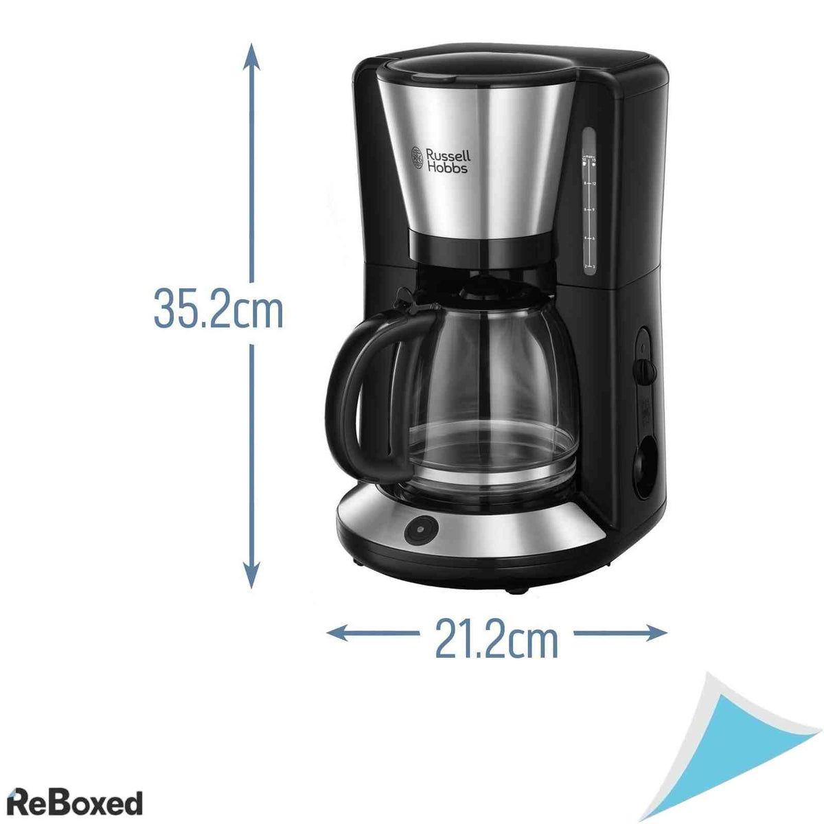 Cafetiera Russell Hobbs Adventure 24010-56 Tehnologie WhirlTech Cana Sticla 1.25L 1100W Otel Inoxidabil