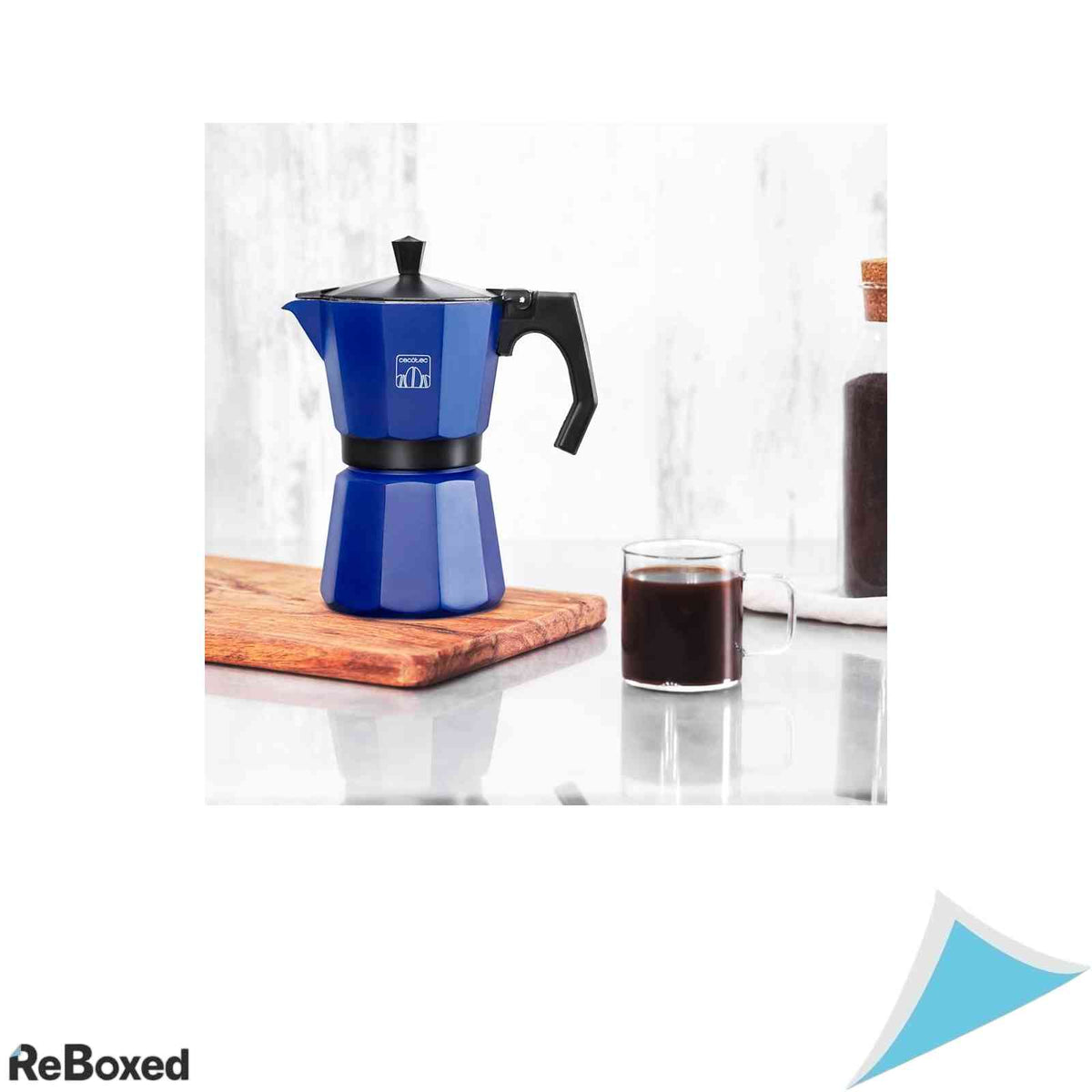 Caffettiera Espresso Cecotec Cumbia Mokclassic 1200 Blue, Inox si Aluminiu