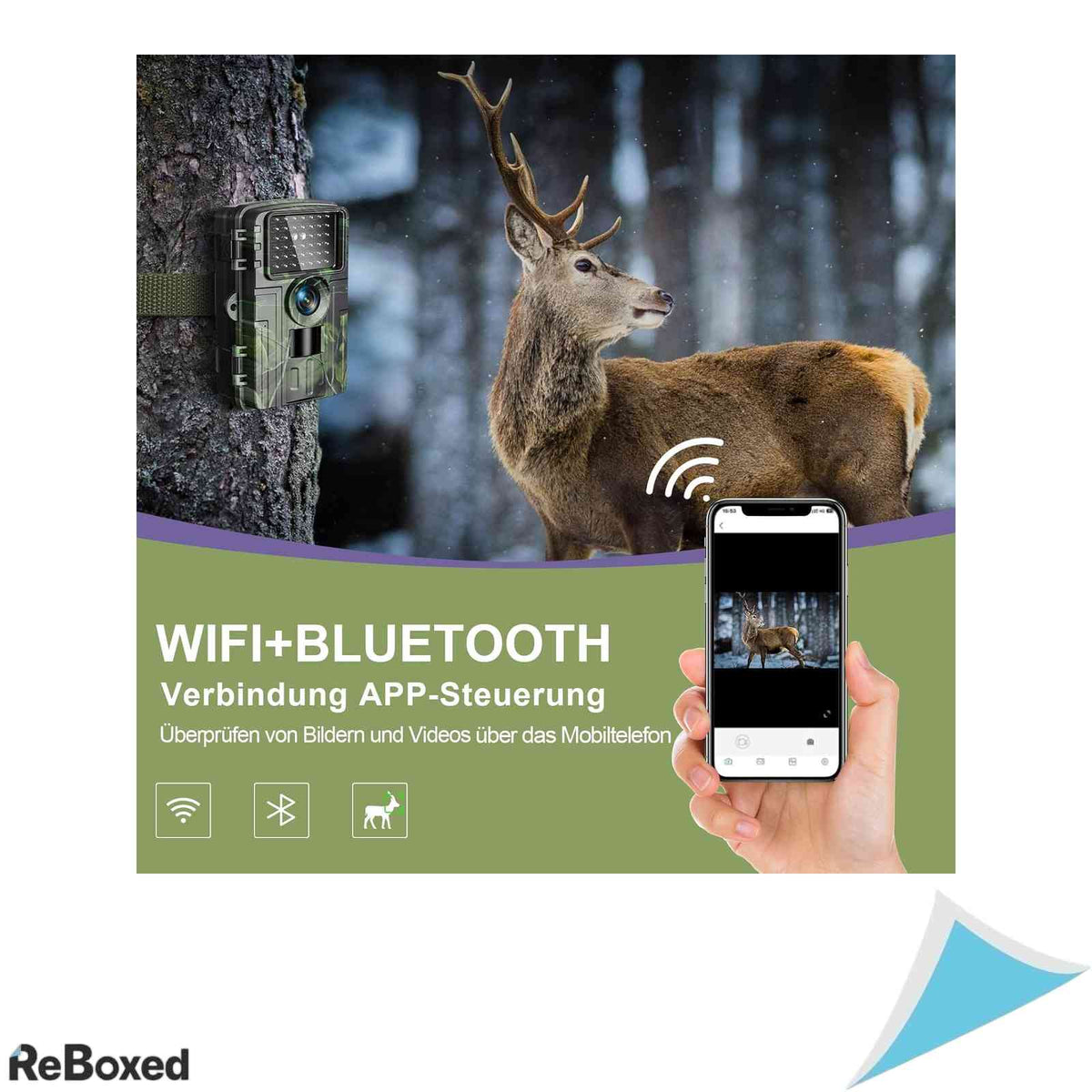 Camera de Vanatoare si Monitorizare Salbaticiune Lutranstra PR5000-WF, 4K, 60MP, WiFi, Bluetooth