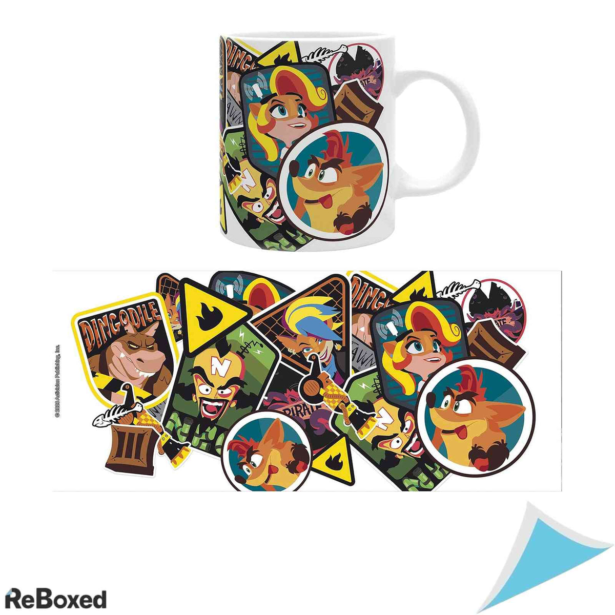 Cana Ceramica ABYstyle Crash Bandicoot Sticker 320ml Multicolor