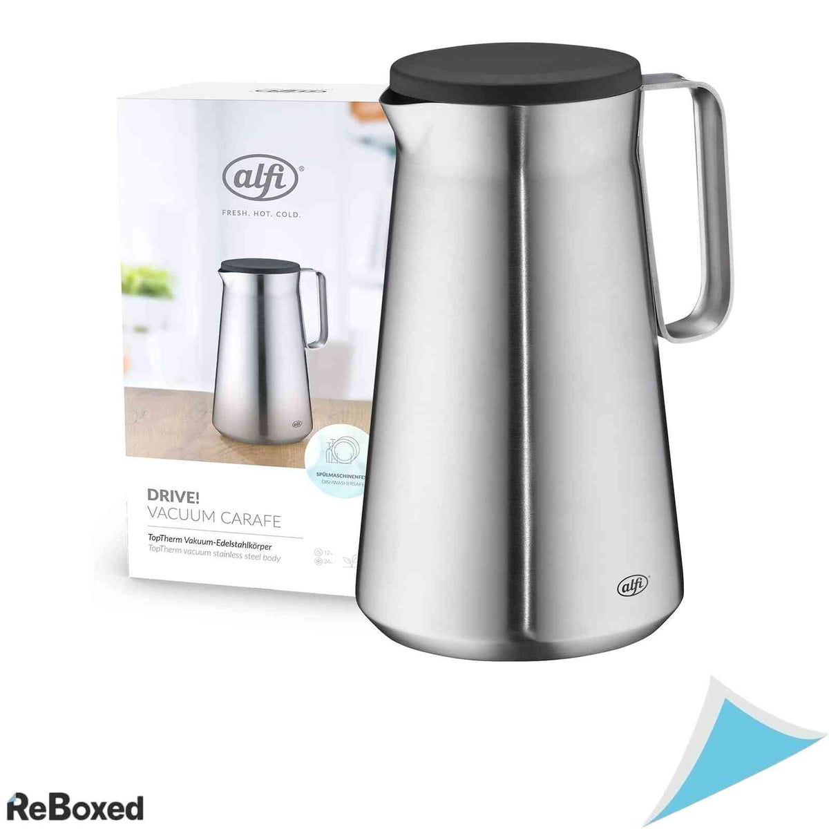 Alfi Drive Stainless Steel Cana Izotermica Mat 1 Litru Termos Cafea si Ceai din Otel Inoxidabil