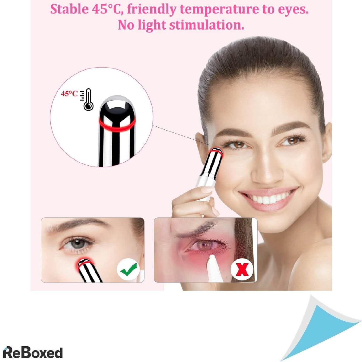 CarerSpark Aparat Masaj cu Radiofrecventa si Caldura pentru Ochi