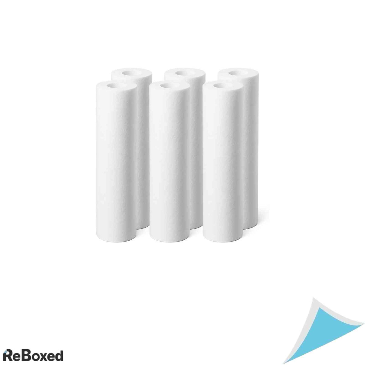 Set 6 Cartuse Filtru Apa Sinea 50 Mikron 9 3 4 Inchi Filtrare Sedimente Nisip Moloz si Impuritati din Polipropilena Pachet de 6 Bucati