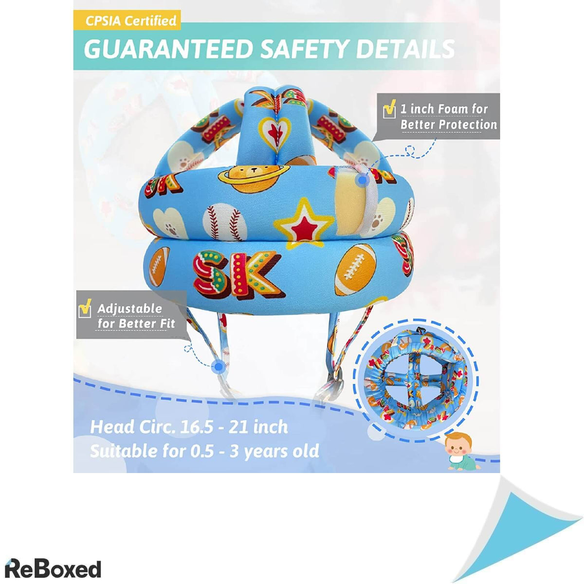 SimplyKids Casca Protectie pentru Cap Bebelusi 6-12 luni Crem Vulpe