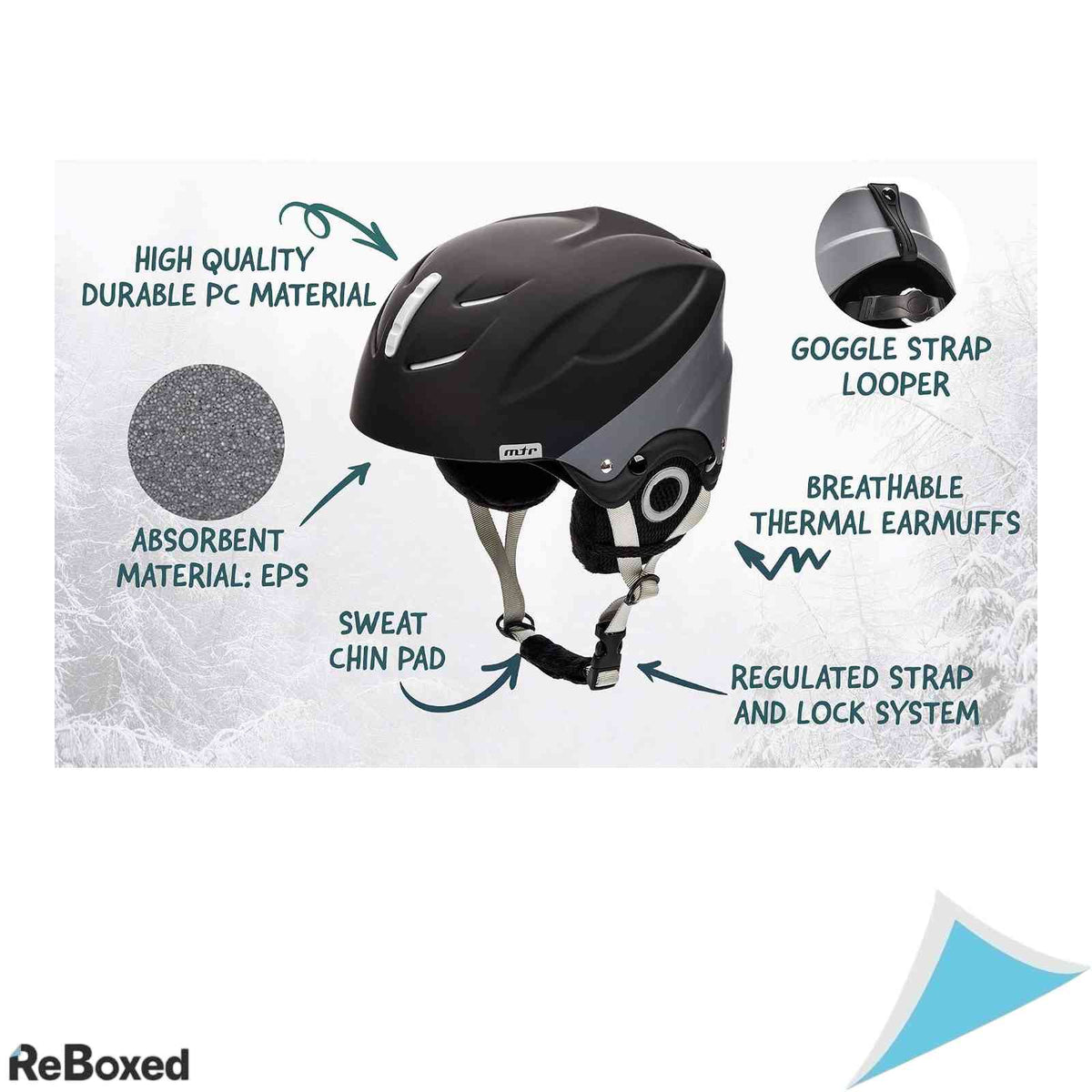 Casca de Schi si Snowboard Meteor Kiona Marime M 55-58cm Gri-Negru