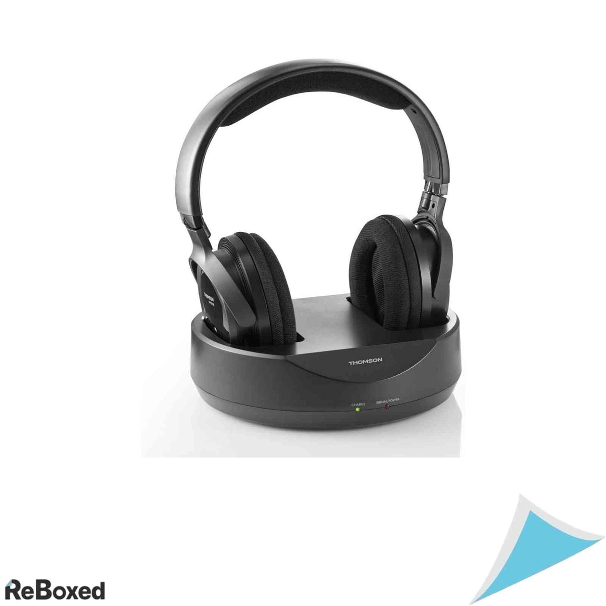 Casti Audio Wireless Over-Ear pentru TV Thomson WHP3001BK cu Statie de Incarcare si Raza 100m Negru