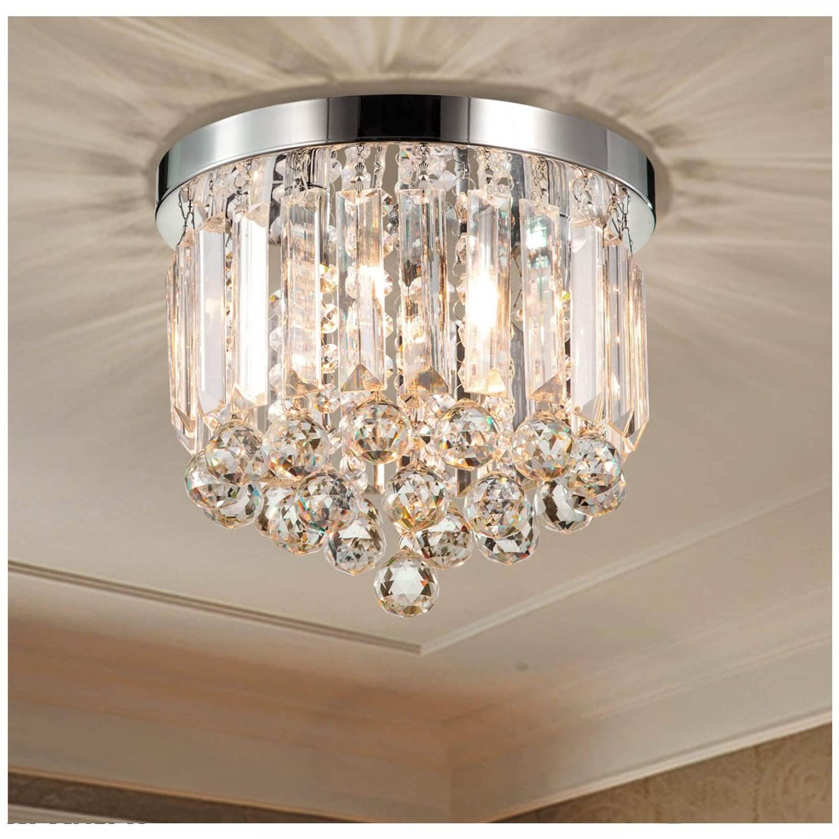 CCKCOM Candelabru cu Margele 20.5 x 25 cm