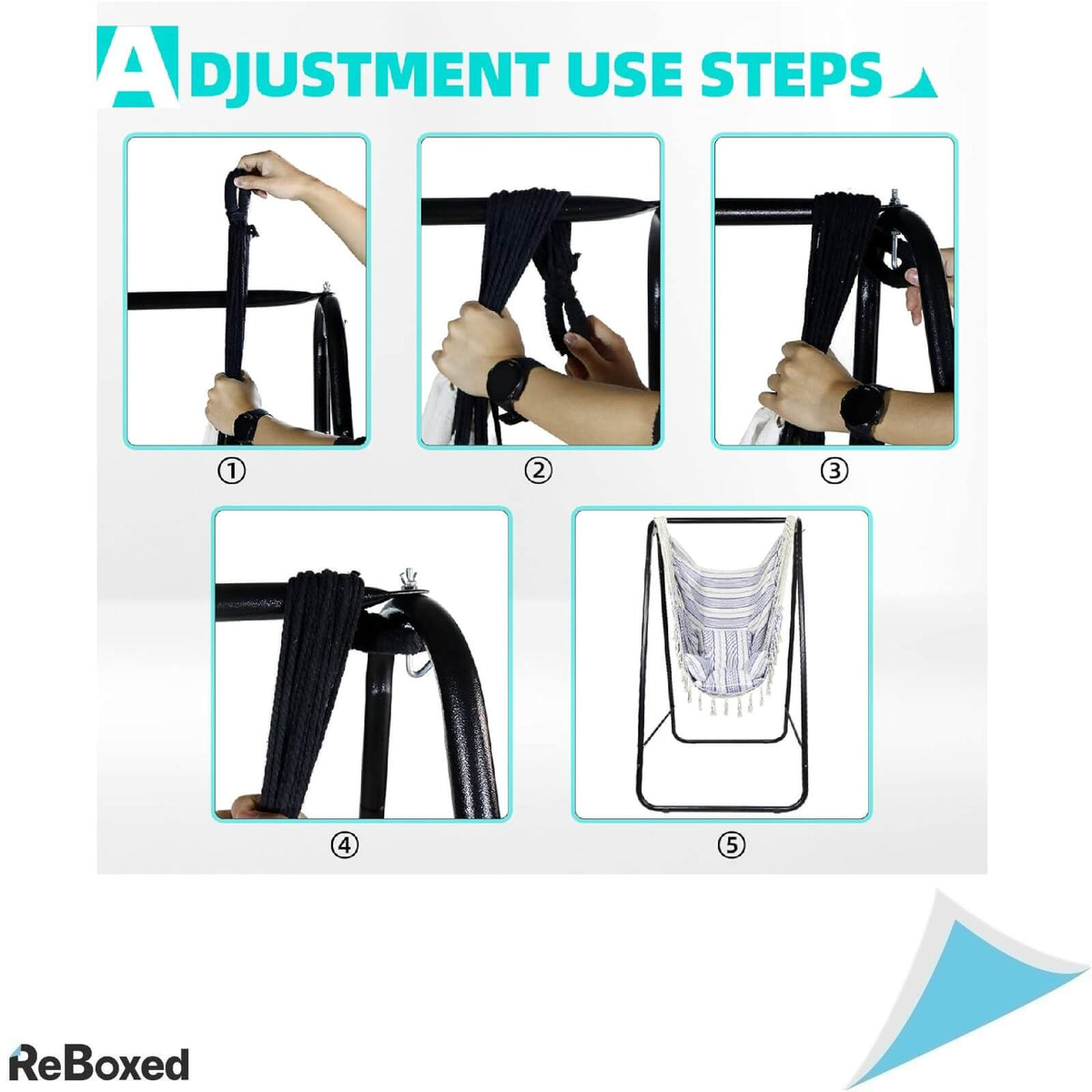 CCLIFE Hamac in Stil Scaun 85x103x153 cm