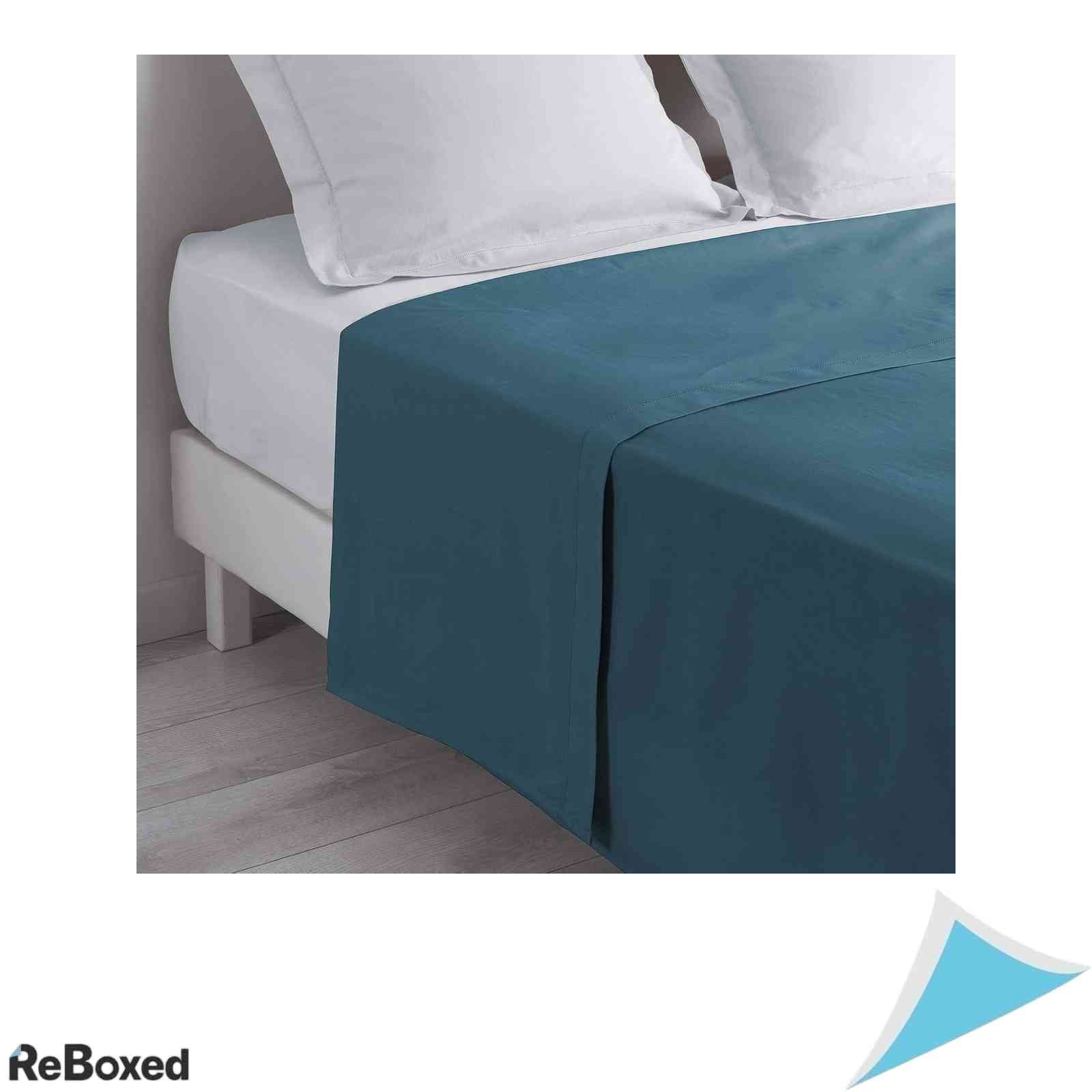 Cearceaf de Pat Fara Elastic Douceur d'Interieur Lina Bumbac 100% 180x290 cm Albastru Inchis