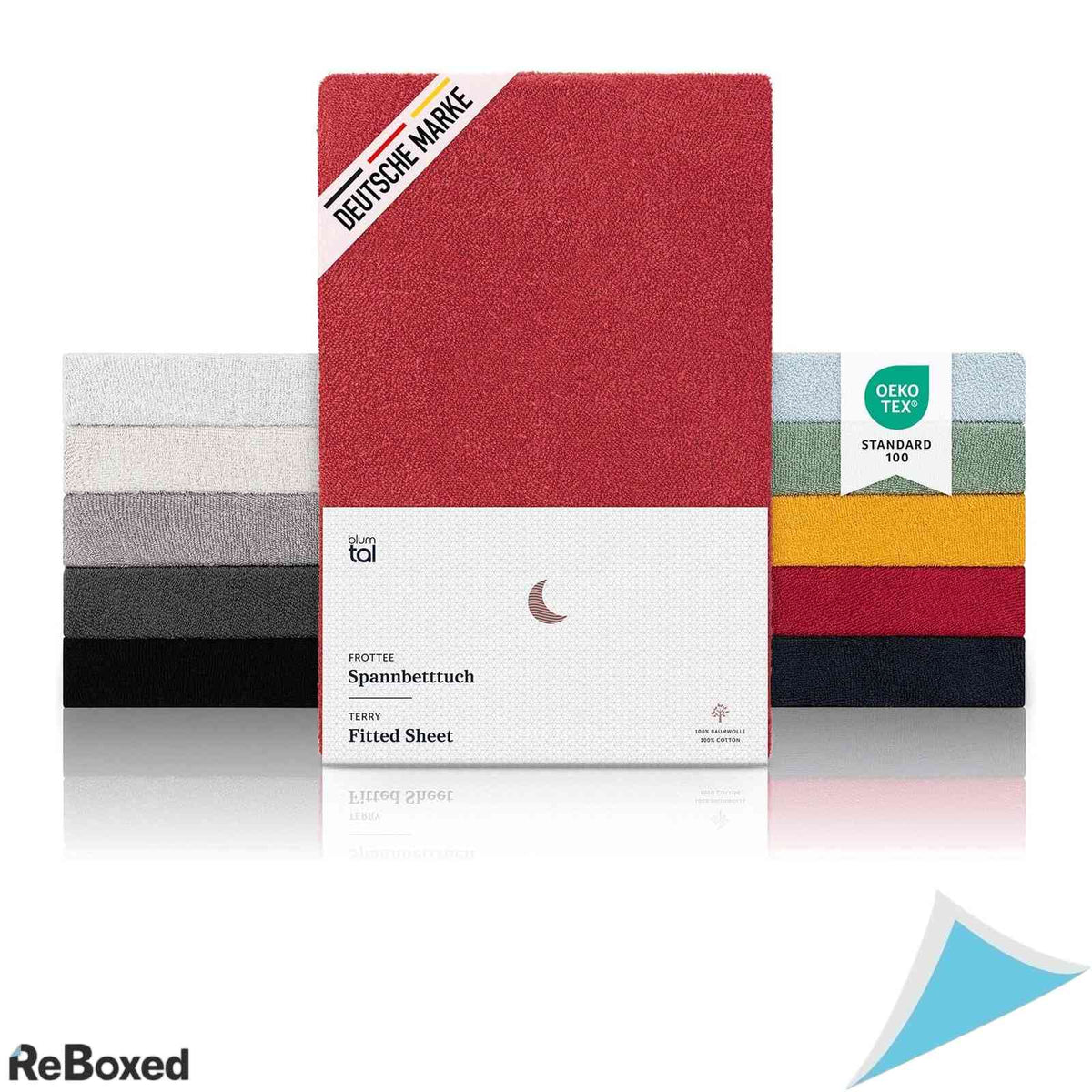Cearsaf cu Elastic Blumtal din Bumbac Frotté 90x190x30 cm Certificat Oeko-Tex Moale si Calduros Rosu
