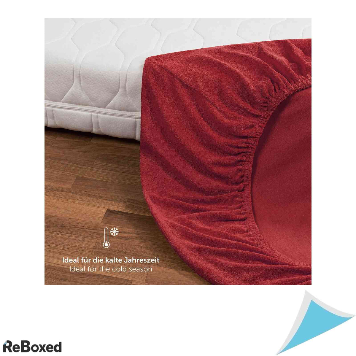 Cearsaf cu Elastic Blumtal din Bumbac Frotté 90x190x30 cm Certificat Oeko-Tex Moale si Calduros Rosu
