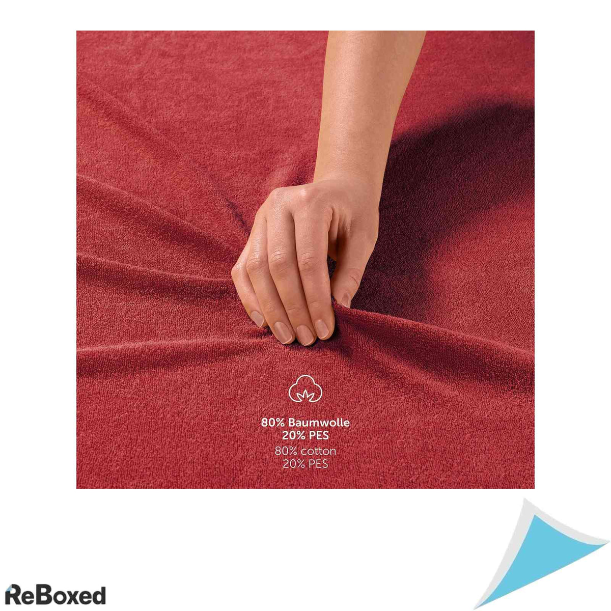 Cearsaf cu Elastic Blumtal din Bumbac Frotté 90x190x30 cm Certificat Oeko-Tex Moale si Calduros Rosu