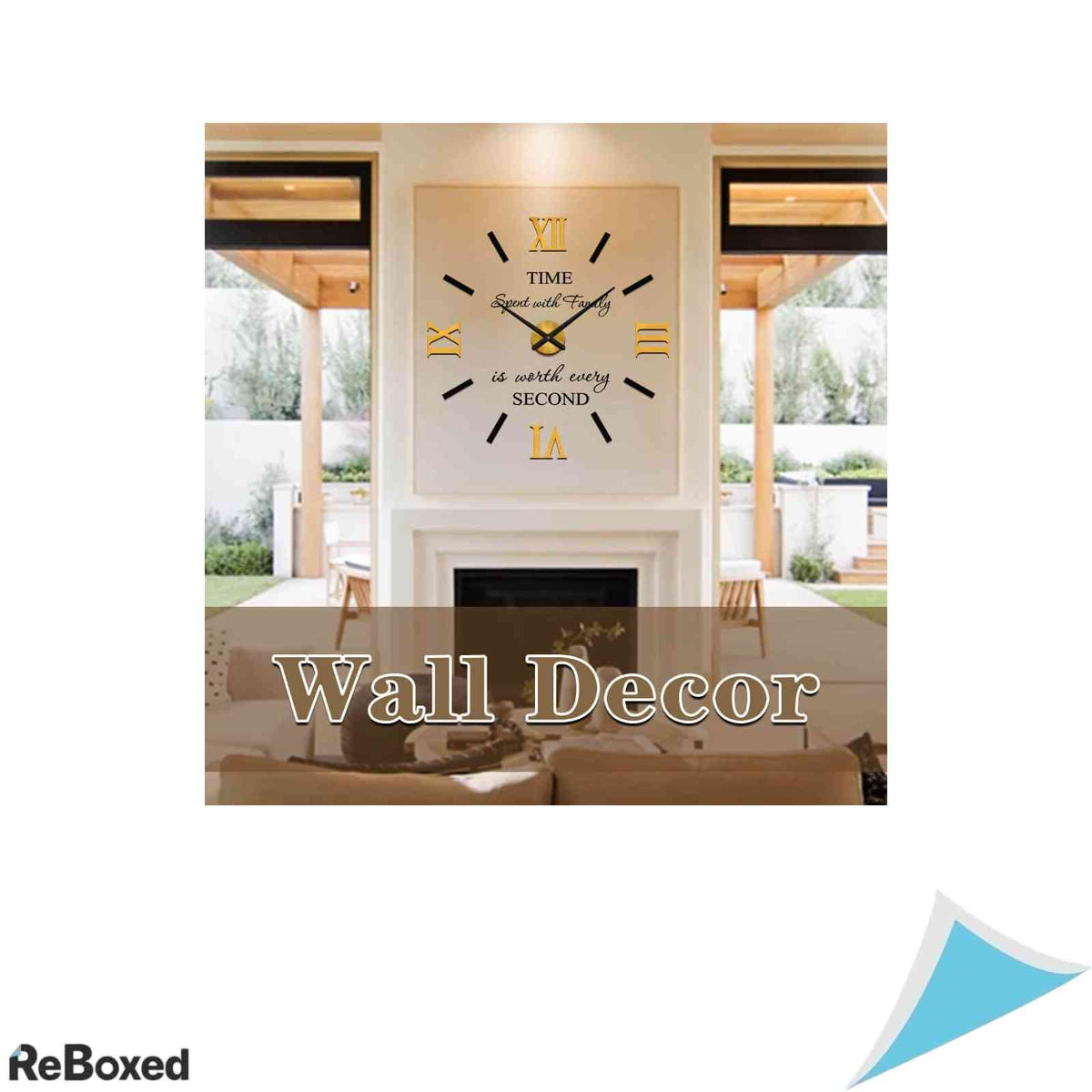 Ceas de perete XXL 3D DIY Vangold, mecanism silentios Quartz