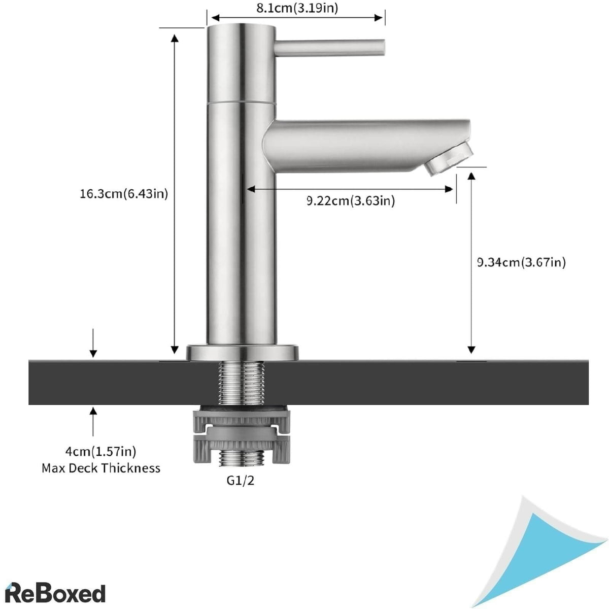 Cecipa Robinet de Apa Rece Cromat 93,4mm
