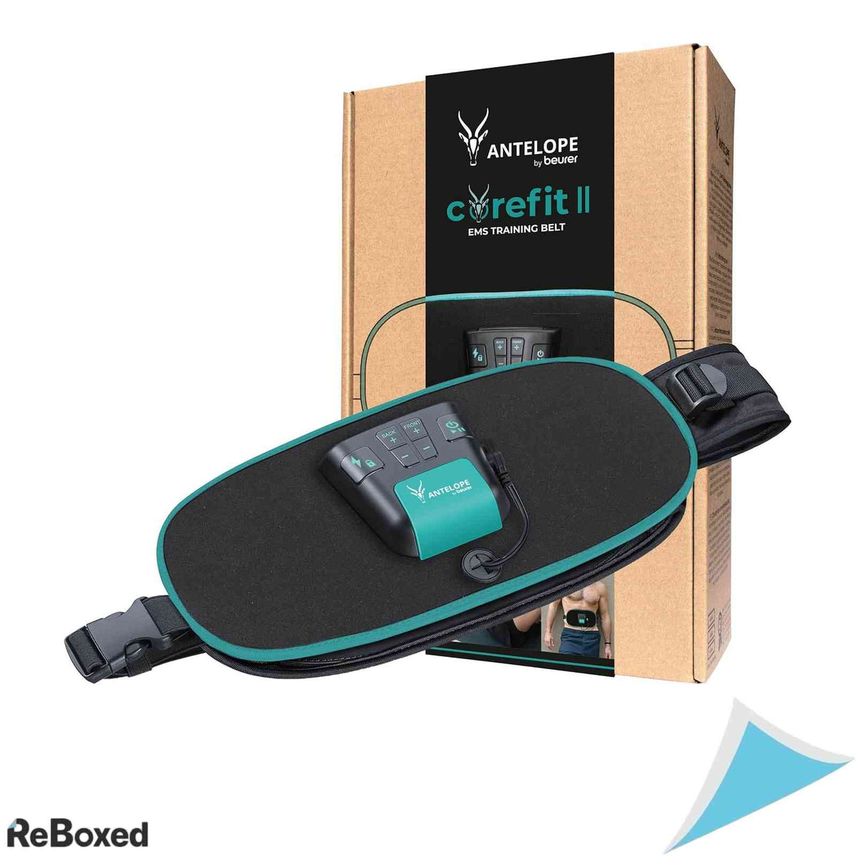 Centura Electrostimulare EMS Beurer Corefit II by Antelope Stimulare Abdomen si Spate 9 Programe 4 Electrozi Ajustabila Unisex Negru