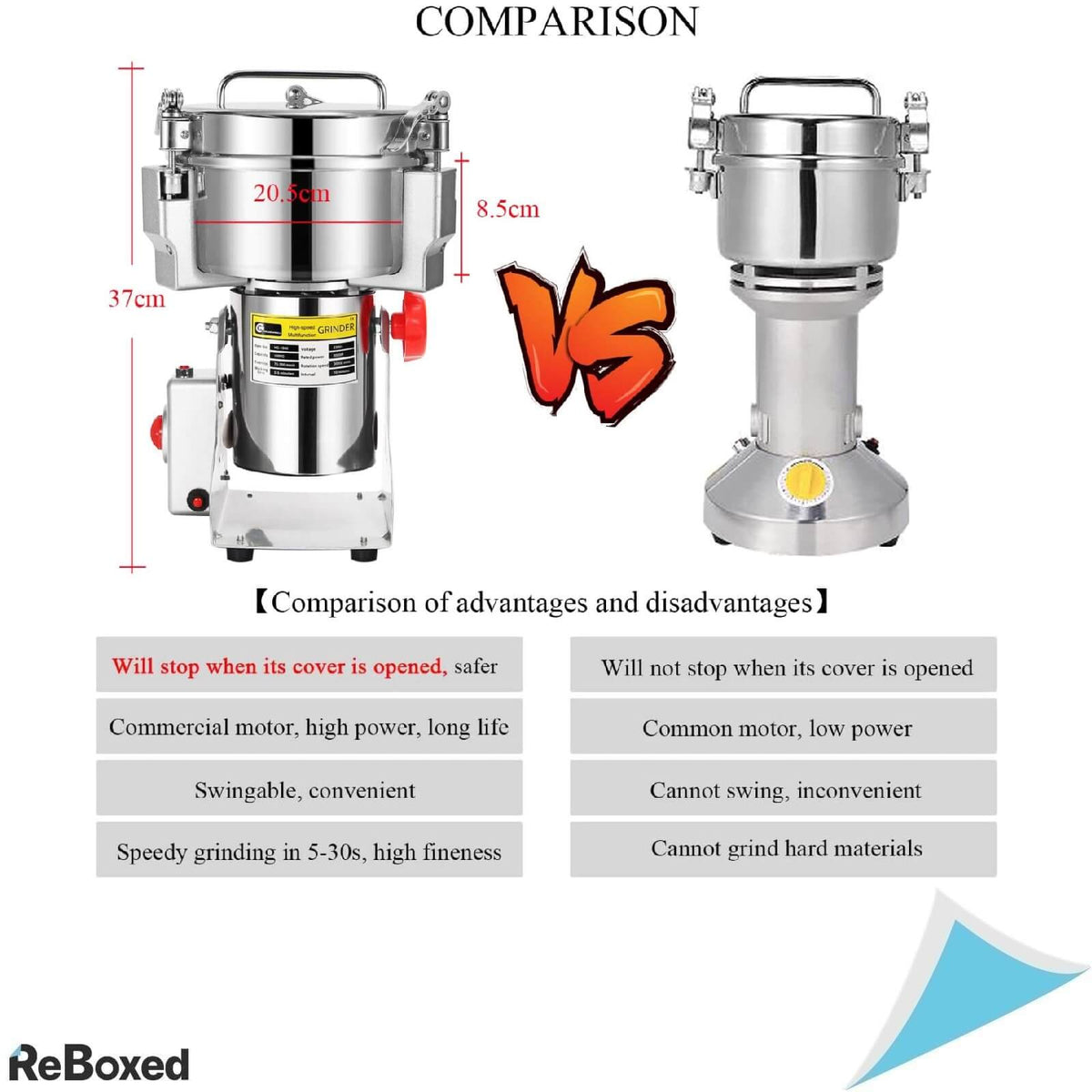 Cgoldenwall Moara Electrica 1000g 3000W Cereale Condimente