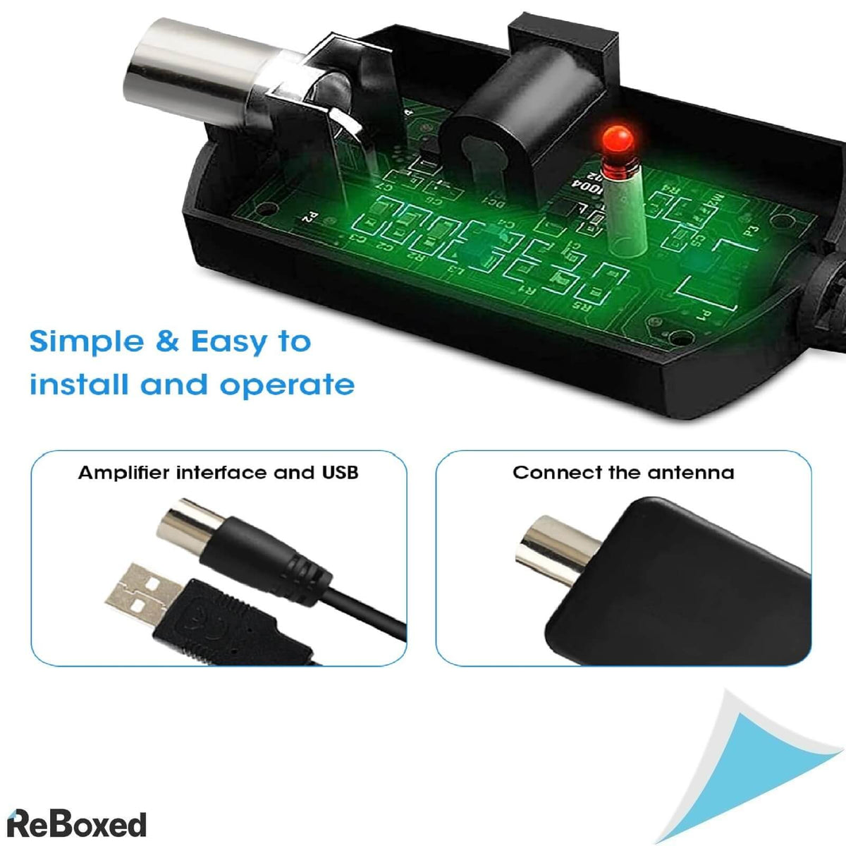 Chaowei Antenta TV Amplificata pentru Interior Exterior