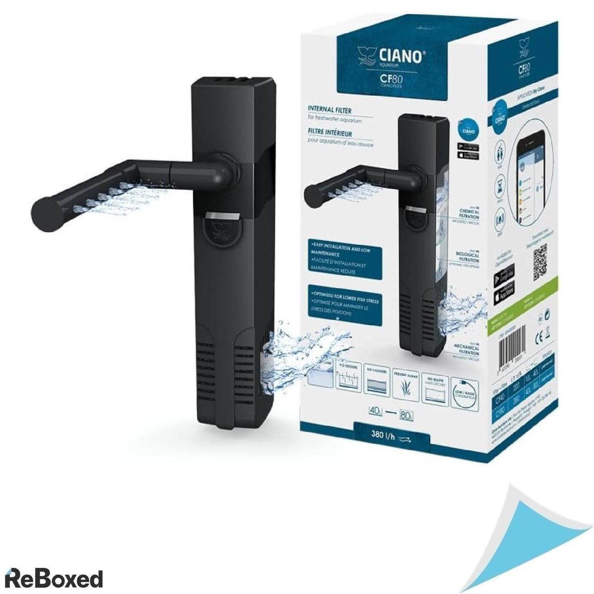 Ciano CF80 Filtru Intern pentru Acvariu 40-80l