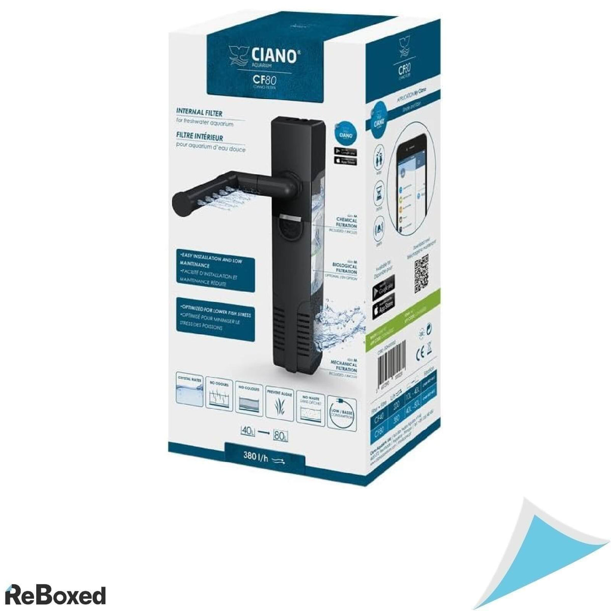 Ciano CF80 Filtru Intern pentru Acvariu 40-80l