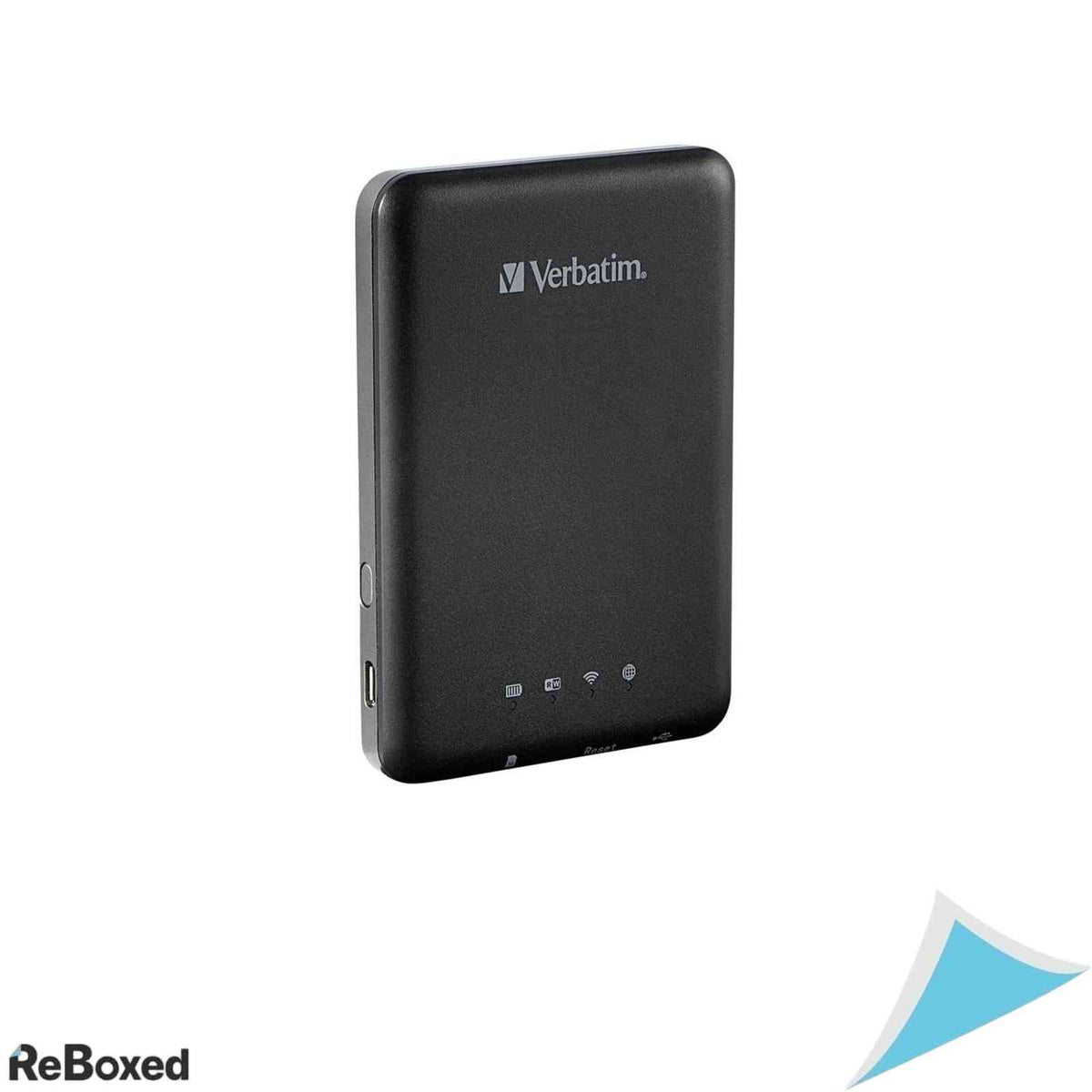 Cititor si streamer wireless portabil Verbatim MediaShare, slot SD, USB 2.0, baterie 3000 mAh, Negru