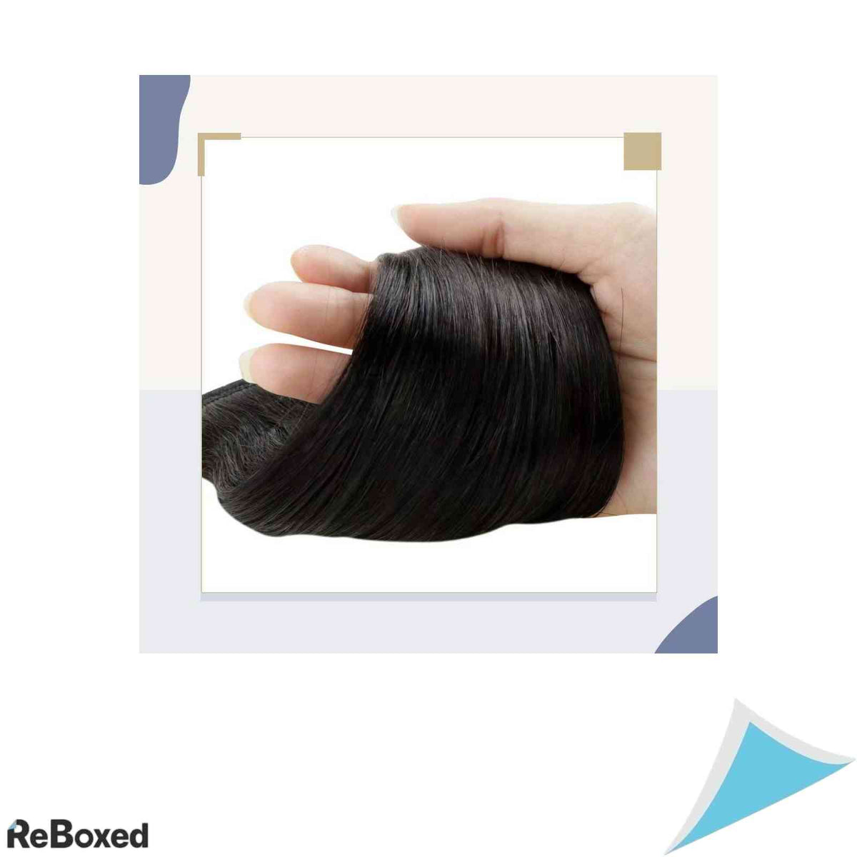 LaaVoo Extensie Tip Coada de Cal din Par Natural Clip-In Wrap Around Remy Drept 70g