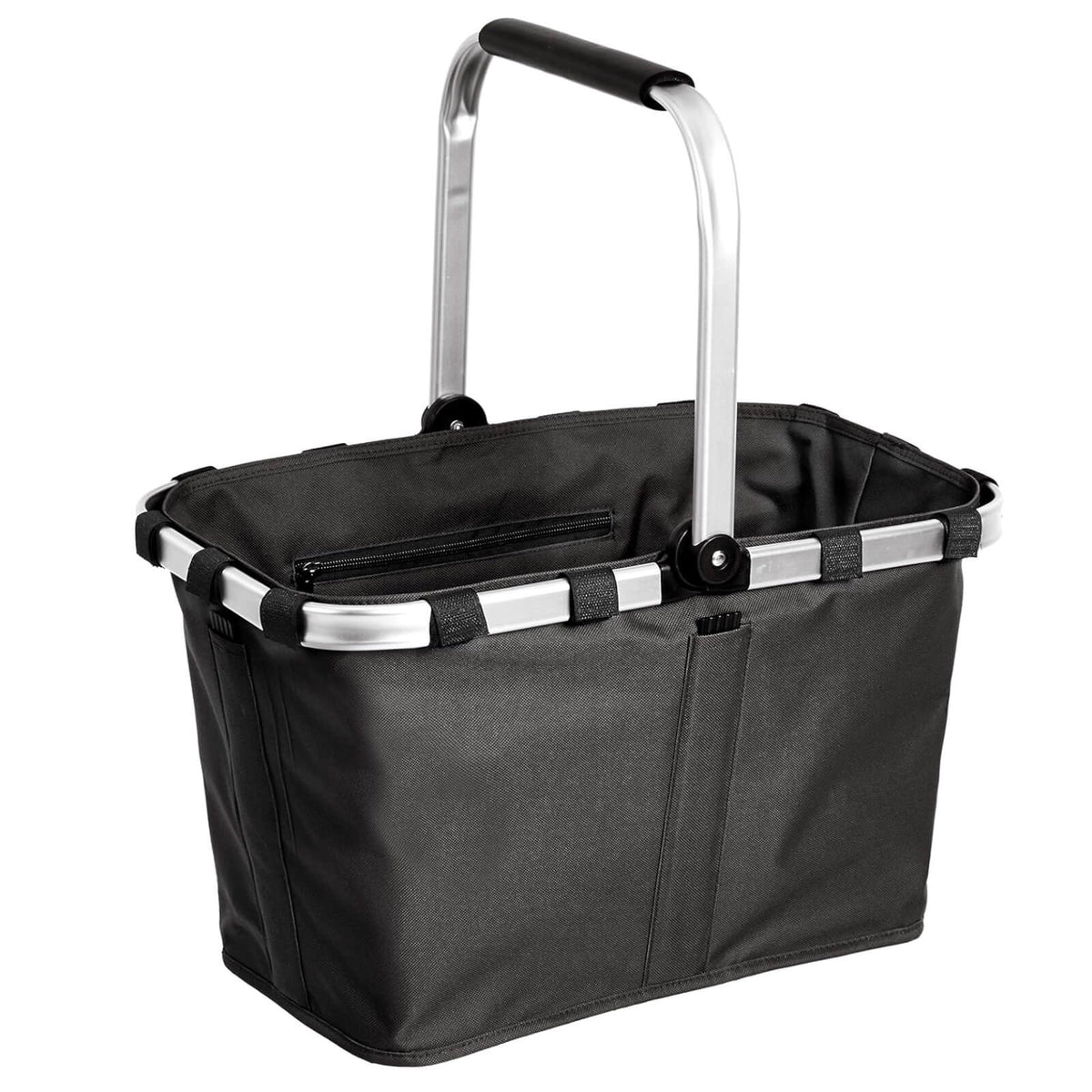 Cos Personal de Cumparaturi Pliabil Panza Aluminiu Negru