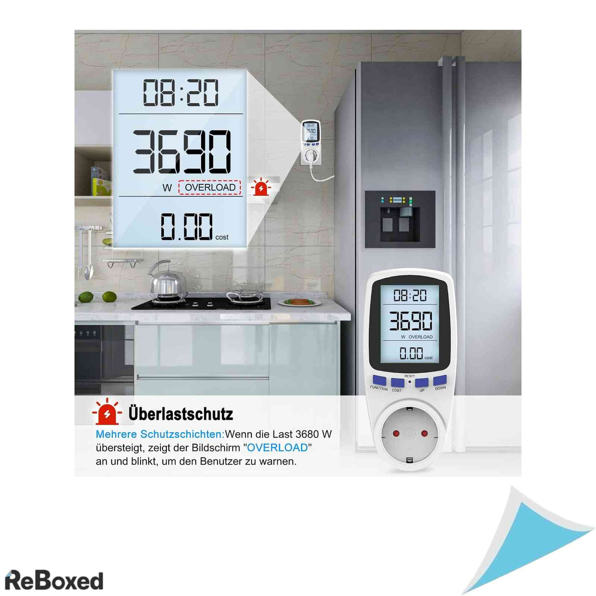 Contor de Energie Gafild, Priza cu Monitorizare Consum, Protectie la Suprasarcina, 16A / 3680W