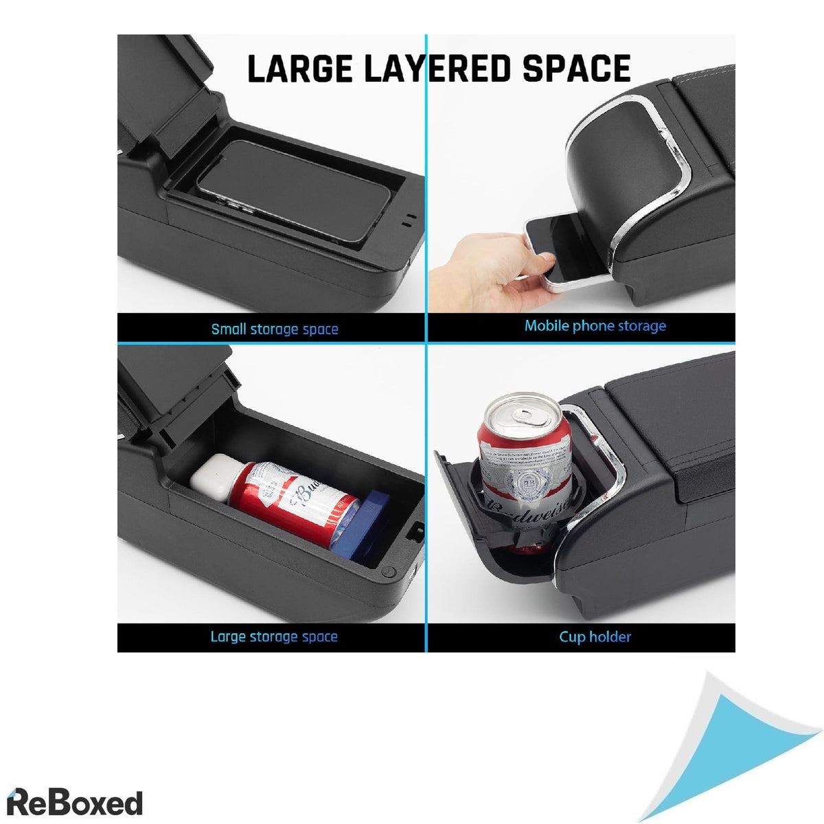 Cotiera dubla strat cu 4 porturi USB pentru Kia Picanto 2006–2019