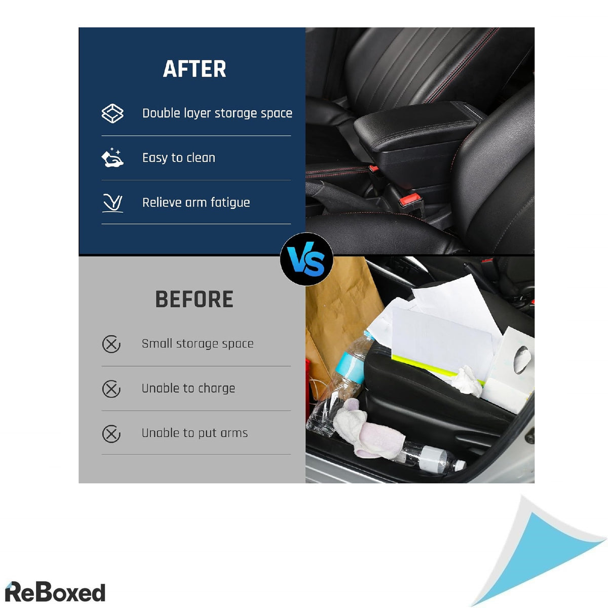 Cotiera dubla strat cu 4 porturi USB pentru Kia Picanto 2006–2019