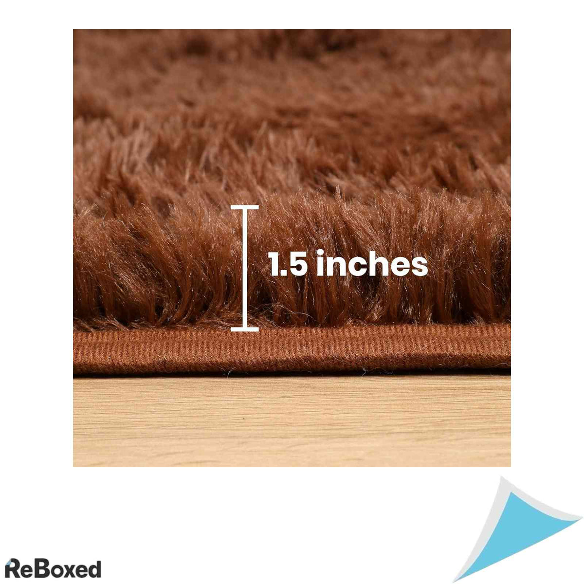 Covor Pufos Aspire Homeware 50 x 80 cm, Antiderapant, Poliester, Maro