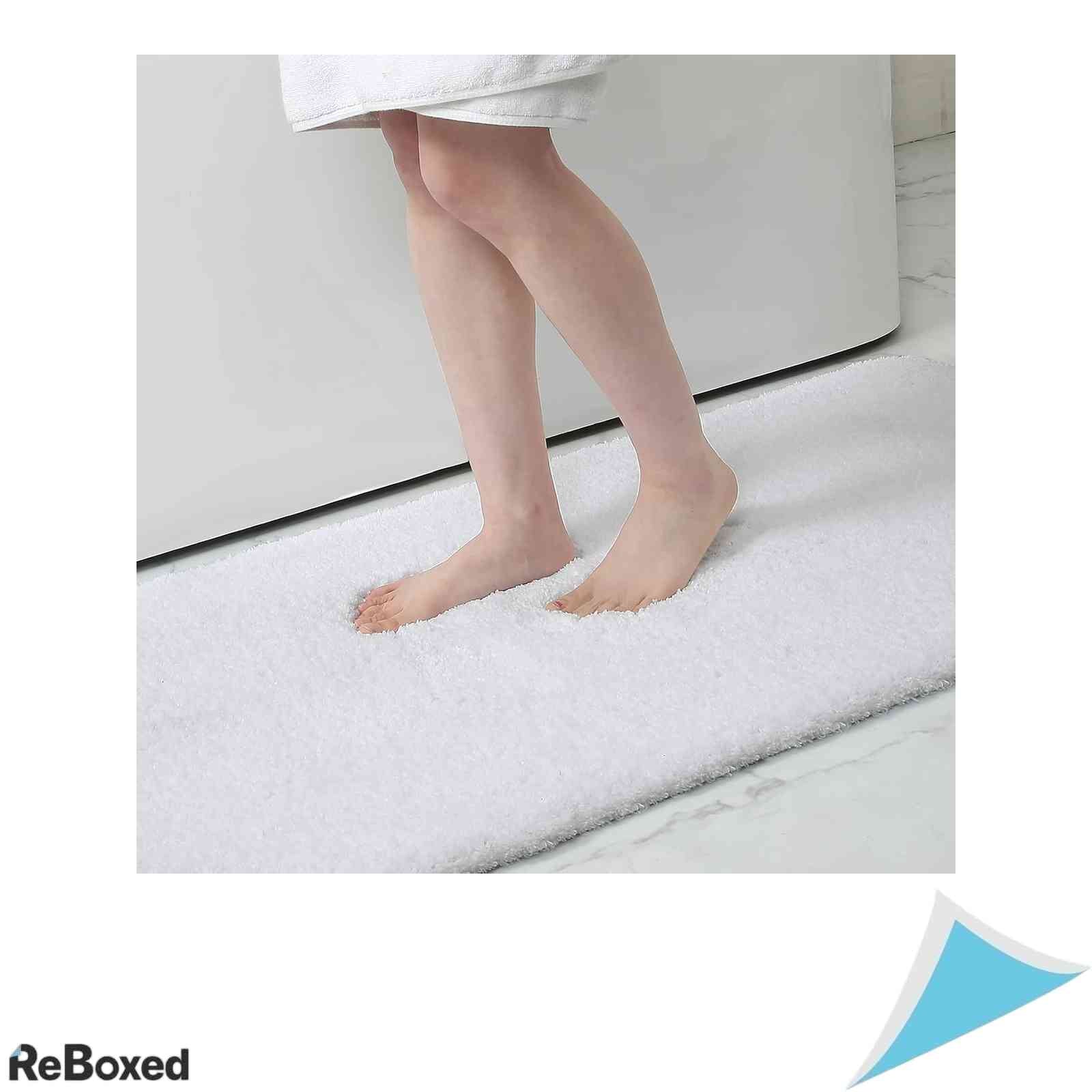 Covoras de Baie Homaxy Microfibra Plusata Baza Antiderapanta TPR Absorbtie Rapida Lavabil