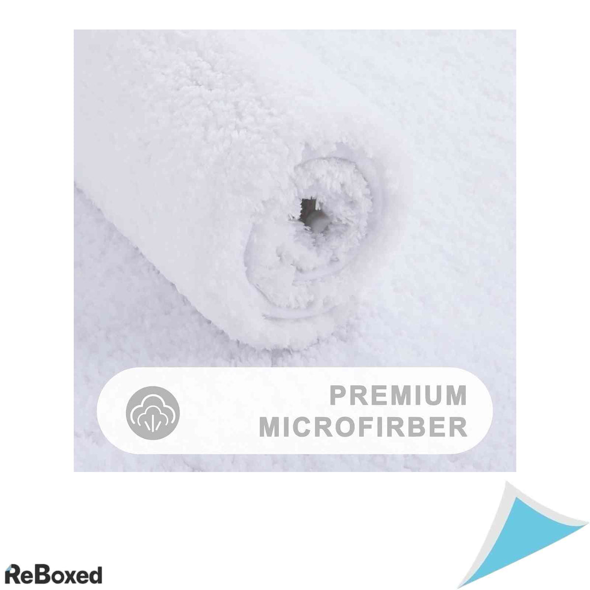 Covoras de Baie Homaxy Microfibra Plusata Baza Antiderapanta TPR Absorbtie Rapida Lavabil