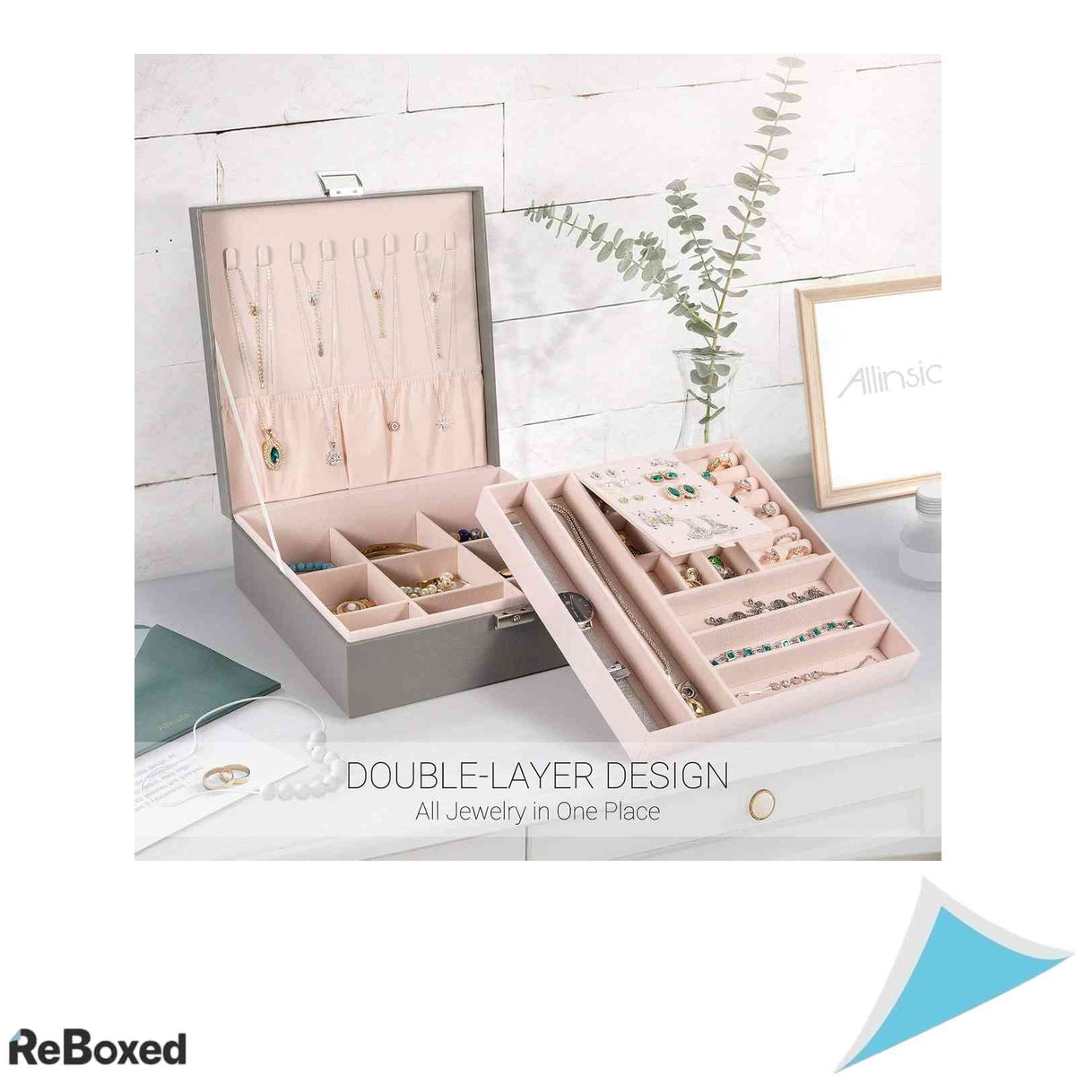 Cutie Bijuterii Organizator Allinside, 2 Niveluri