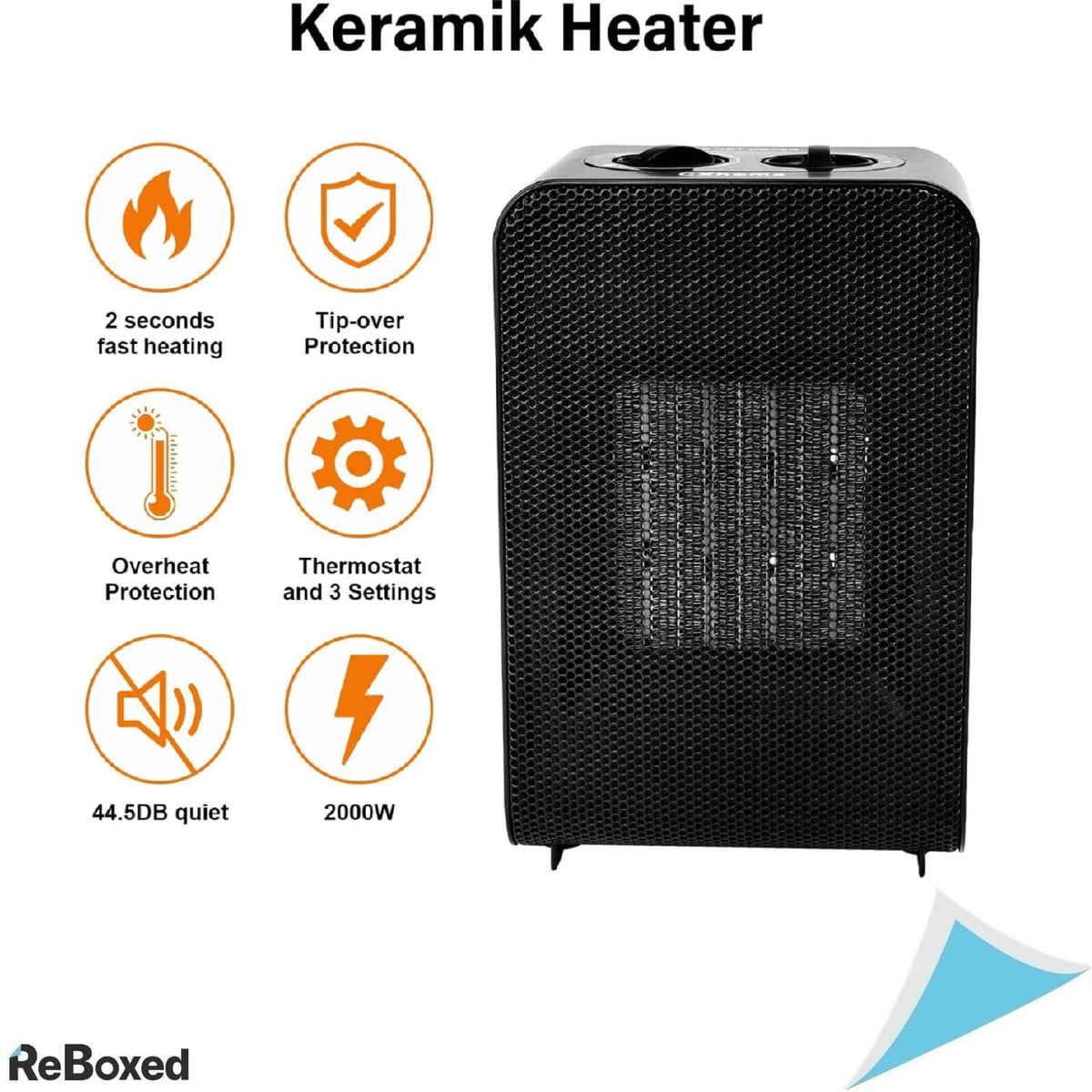 Cxhome Aeroterma cu Ventilator 2000W 60 m3